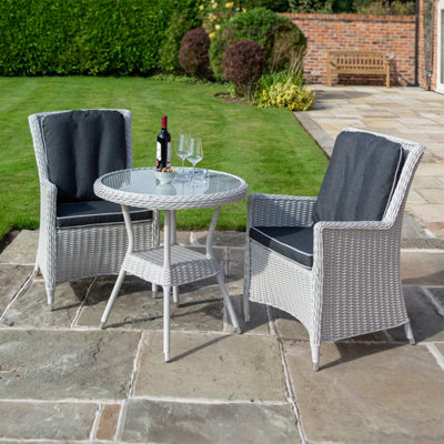 Rowlinson Prestbury Bistro Set - Putty Grey