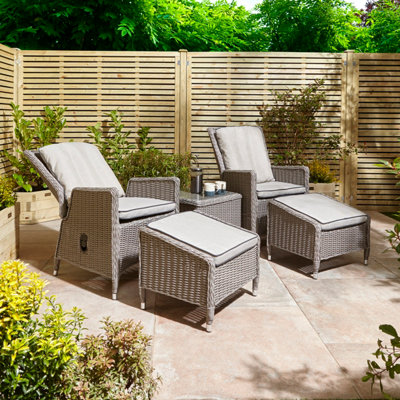 Rowlinson Prestbury Lounger Set Natural Stone