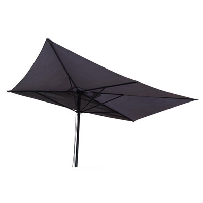 Rowlinson Prestbury Metal Half Parasol Sun Umbrella Shade Grey