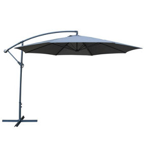 Rowlinson Prestbury Overhang Metal Parasol Sun Umbrella Shade Adjustable