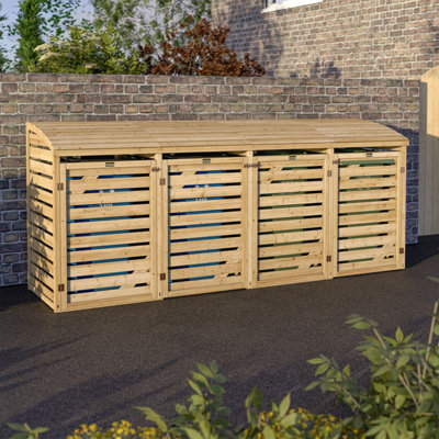 Rowlinson Quadruple Timber Bin Store