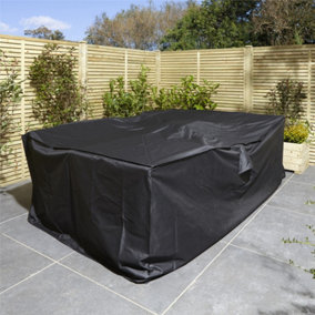 Rowlinson Rectangular Garden Furniture Set Cover Black 1.25m x 0.85m x 0.8m