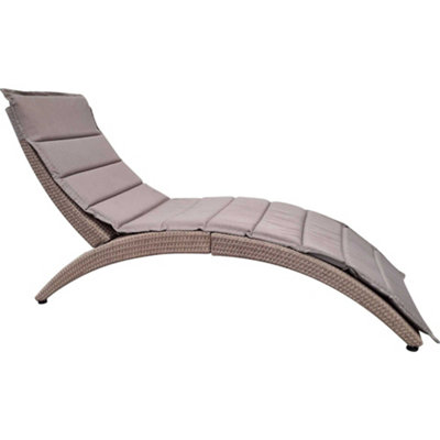 Rowlinson Truro Rattan Sun Lounger with Cushion - 4