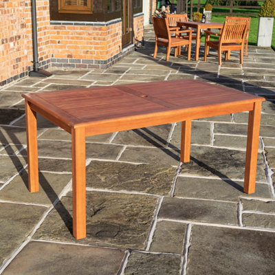 Rowlinson Willington Hardwood Rectangular Table 150cm | DIY at B&Q