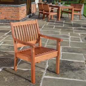 Rowlinson Willington Wooden Armchair Chair Outdoor Garden Patio