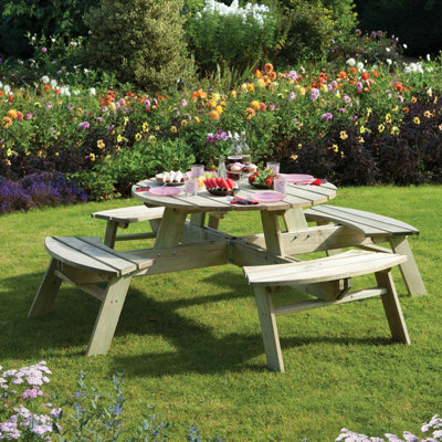 Garden bench table deals b&q