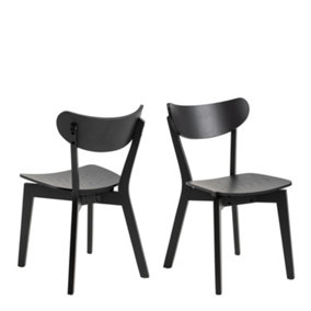Roxby Dining Chairs in Black Set of 2
