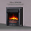 Roxby Electric Fire - Black with 110mm Spacer Kit