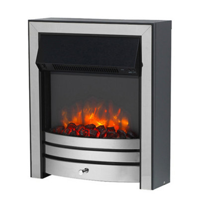 Roxby Electric Fire - Chrome with 110mm Spacer Kit Price Comparisons | Compare The Build