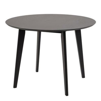 Roxby Round Dining Table in Black 105x76cm