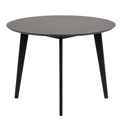 Roxby Round Dining Table in Black 105x76cm
