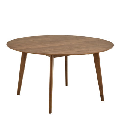 Buy Roxby Round Dining Table in Walnut 140x76cm at B&Q