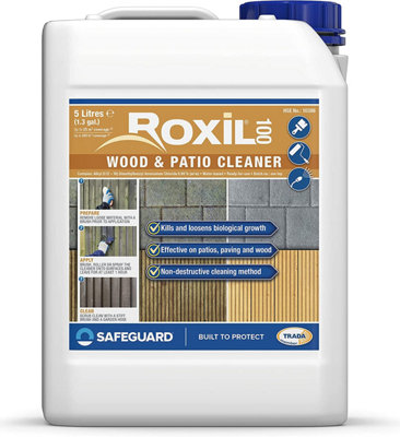 Roxil 100 Green Mould, Algae & Lichen Killer - 5L - Restore The Appearance of Your Patio, Deck, Fence or Paving