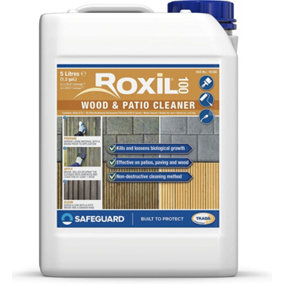 Roxil 100 Green Mould, Algae & Lichen Killer - 5L - Restore The Appearance of Your Patio, Deck, Fence or Paving
