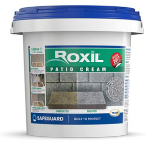 Roxil Patio Cream - 10 Year Weatherproofing, High-Strength Paving and Patio Seal (5 Litre)