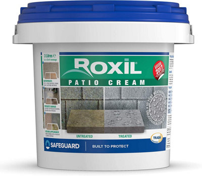 Roxil Patio Sealer Cream - 10 Year Weatherproofing Sealant, High-Strength Block Paving and Patio Seal - 3 Litre