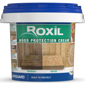 Roxil Wood Protection Cream - 3L - Clear - Wood Waterproofing Sealer. Preserves Outdoor Wood: Fences, Decking, Furniture, Sheds