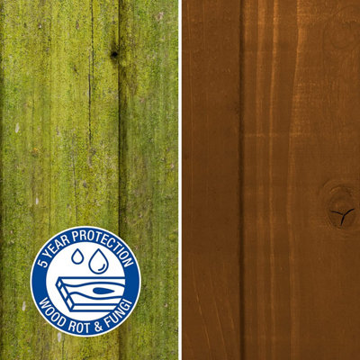 Roxil Wood Stain Preserver (1L Autumn Gold) - 5 Year Protection for Indoor & Outdoor Wood. No VOCs, Fast-Drying. 5 m Coverage