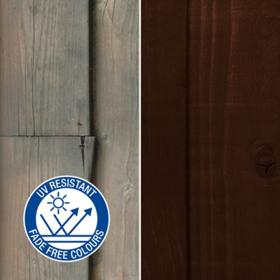 Roxil Wood Stain Preserver (1L Burnt Umber) - 5 Year Protection for Indoor & Outdoor Wood. No VOCs, Fast-Drying. 5 m Coverage