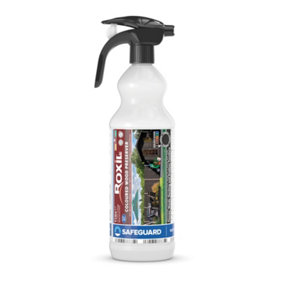 Roxil Wood Stain Preserver (1L Spray Charcoal) - 5 Year Protection Indoor & Outdoor No VOCs, Fast-Drying.