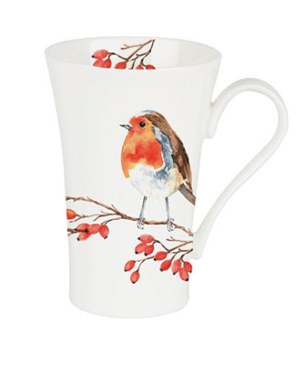 Mug Vintage à Motif Oiseaux - Marque ROY KIRKHAM - Blanc - Occasion