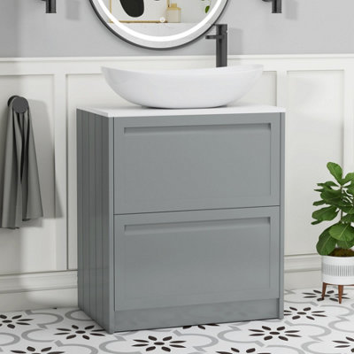 Royal Bathroom Elmore 700mm Matte Pebble Grey Freestanding Bathroom ...