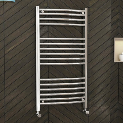 Royal Bathrooms Arno Heated Towel Rail 1000 x 400mm Curved Ladder - Chrome