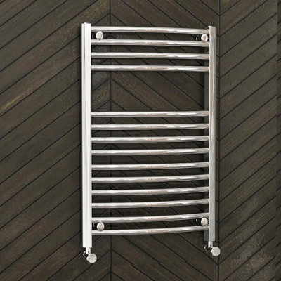 Royal Bathrooms Arno Heated Towel Rail 800 x 500mm Curved Ladder - Chrome