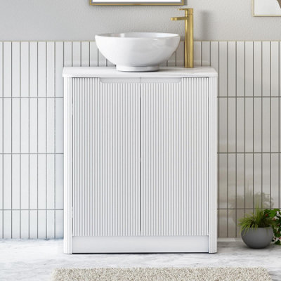 Royal Bathrooms Avenza 600mm Matte White Floor Standing Bathroom Vanity ...