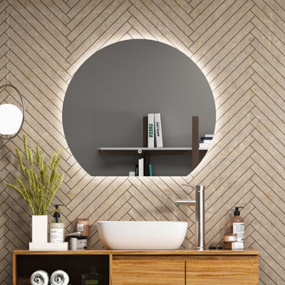 Royal Bathrooms Enso 800 x 800mm Round Undercut LED Illuminated Anti-Fog Mirror