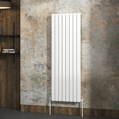 Royal Bathrooms Fluxx Double Flat Panel Vertical Designer Radiator White - 1600 x 544mm