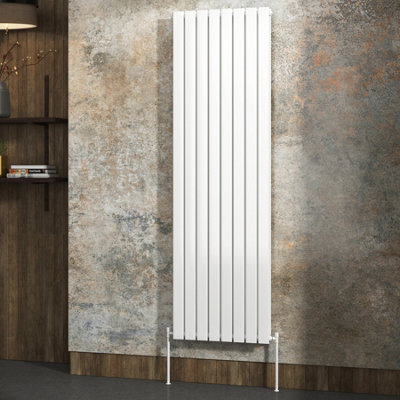Royal Bathrooms Fluxx Double Flat Panel Vertical Designer Radiator White - 1800 x 544mm