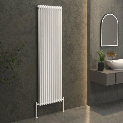 Royal Bathrooms Fluxx White Vertical Double Column Radiator - 1800 x 560mm