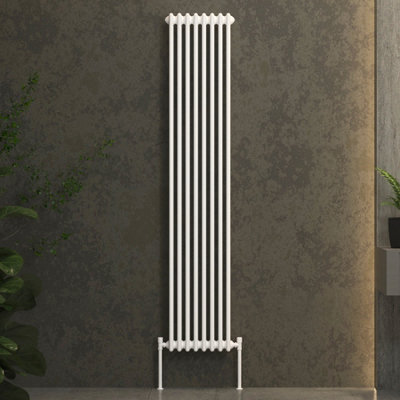 Royal Bathrooms Fluxx White Vertical Triple Column Radiator - 1800 x 380mm