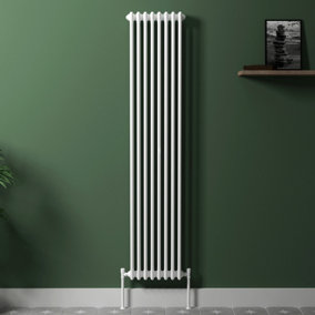 Royal Bathrooms Fluxx White Vertical Triple Column Radiator - 1800 x 380mm