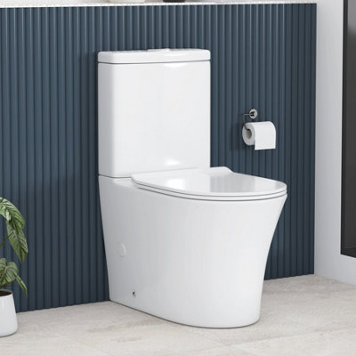 Royal Bathrooms Infinity Close Coupled Rimless Toilet and Slim Soft ...