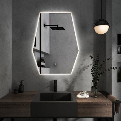 Royal Bathrooms Modern Elva 600 x 800mm LED Illuminated Bathroom Mirror - Anti-Fog