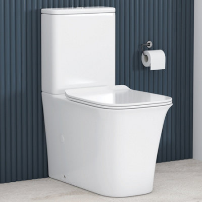 Royal Bathrooms Orion Close Coupled Rimless Toilet and Slim Soft Close ...
