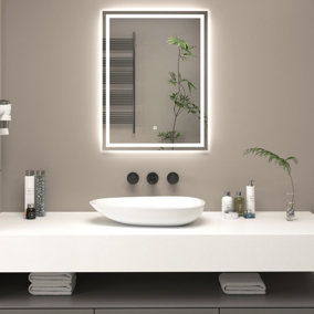 Royal Bathrooms Oslo 500 x 700mm Rectangular LED Illuminated Anti-Fog Mirror