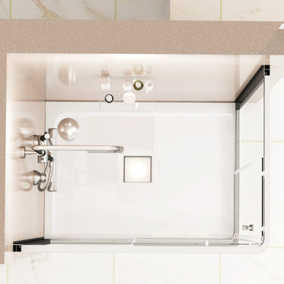 Royal Bathrooms Plaza 1000 x 800mm Corner Entry Shower Enclosure with ...