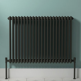 Royal Bathrooms Radiance Anthracite Horizontal Double Column Radiator - 600 x 1010mm