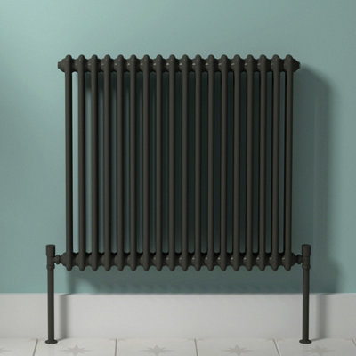 Royal Bathrooms Radiance Anthracite Horizontal Double Column Radiator - 600 x 830mm
