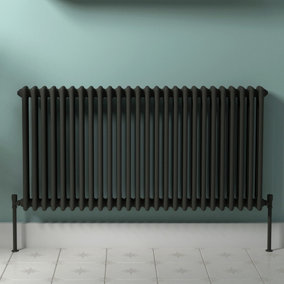 Royal Bathrooms Radiance Anthracite Horizontal Triple Column Radiator - 600 x 1190mm