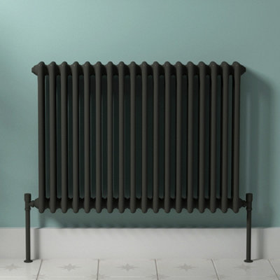 Royal Bathrooms Radiance Anthracite Horizontal Triple Column Radiator - 600 x 830mm
