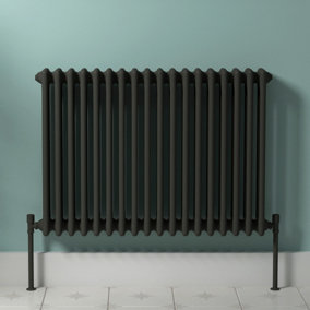 Royal Bathrooms Radiance Anthracite Horizontal Triple Column Radiator - 600 x 830mm