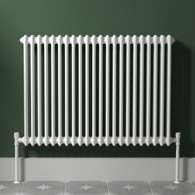 Royal Bathrooms Radiance White Horizontal Double Column Radiator - 600 x 1010mm