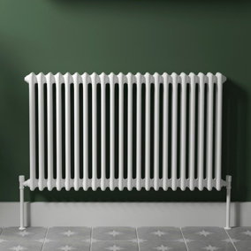 Royal Bathrooms Radiance White Horizontal Triple Column Radiator - 600 x 1010mm