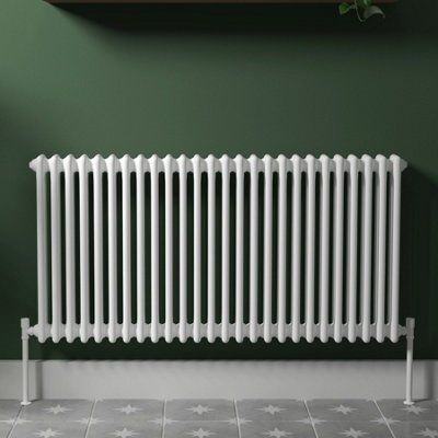 Royal Bathrooms Radiance White Horizontal Triple Column Radiator - 600 x 1190mm