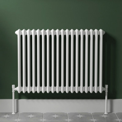 Royal Bathrooms Radiance White Horizontal Triple Column Radiator - 600 x 830mm