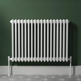 Royal Bathrooms Radiance White Horizontal Triple Column Radiator - 600 x 830mm